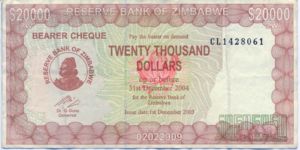 Zimbabwe, 20,000 Dollar, P23e