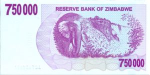 Zimbabwe, 750,000 Dollar, P52
