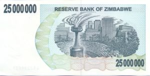 Zimbabwe, 25,000,000 Dollar, P56
