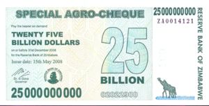 Zimbabwe, 25,000,000,000 Dollar, P62