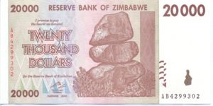 Zimbabwe, 20,000 Dollar, P73a
