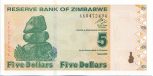 Zimbabwe, 5 Dollar, P93
