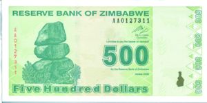 Zimbabwe, 500 Dollar, P98