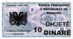 Kosovo, 10 Dinar, 