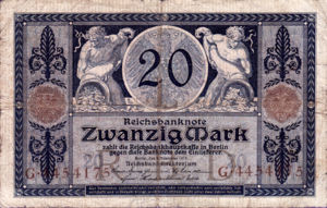 Germany, 20 Mark, P63