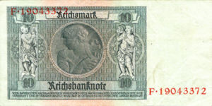 Germany, 10 Reichsmark, P180a B