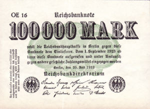 Germany, 100,000 Mark, P91b