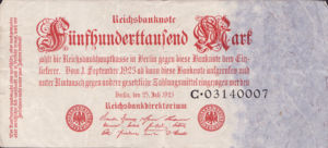 Germany, 500,000 Mark, P92