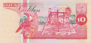 Suriname, 10 Gulden, P137b v2