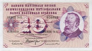 Switzerland, 10 Franc, P45q Sign.42