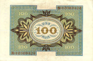 Germany, 100 Mark, P69b vO