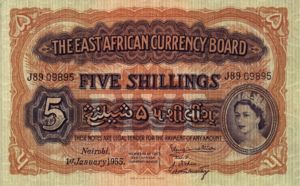 East Africa, 5 Shilling, P33 v3