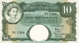 East Africa, 10 Shilling, P38