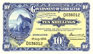 Gibraltar, 10 Shilling, P14b