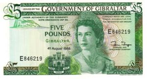 Gibraltar, 5 Pound, P21b
