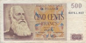 Belgium, 500 Franc, P130a Sign.1