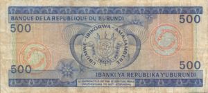 Burundi, 500 Franc, P30a
