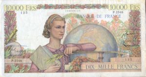 France, 10,000 Franc, P132d