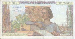 France, 10,000 Franc, P132d