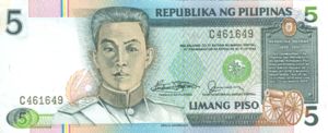Philippines, 5 Peso, P168a