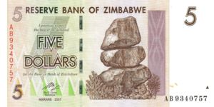 Zimbabwe, 5 Dollar, P66