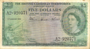 British Caribbean Territories, 5 Dollar, P9a