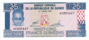 Guinea, 25 Franc, P28a