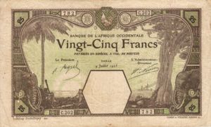 French West Africa, 25 Franc, P7Bb
