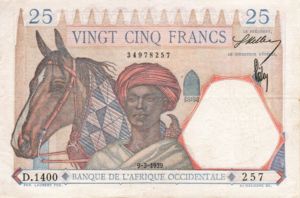 French West Africa, 25 Franc, P22