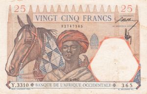 French West Africa, 25 Franc, P27