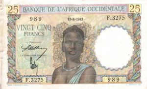 French West Africa, 25 Franc, P38