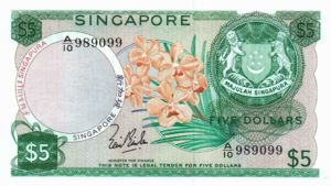 Singapore, 5 Dollar, P2a