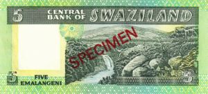 Swaziland, 5 Lilangeni, P9s1