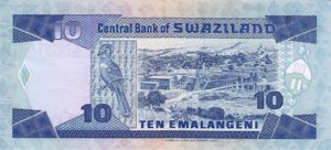 Swaziland, 10 Lilangeni, P20a