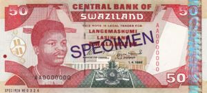 Swaziland, 50 Lilangeni, P26s1