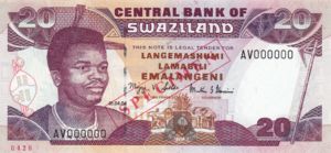 Swaziland, 20 Lilangeni, P30bs