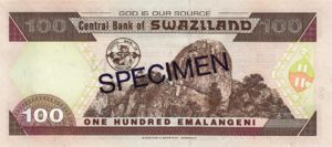 Swaziland, 100 Lilangeni, P32s