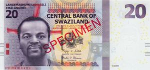 Swaziland, 20 Lilangeni, P37s