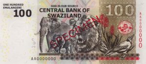 Swaziland, 100 Lilangeni, P39s