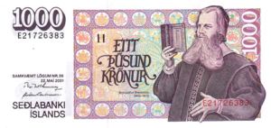 Iceland, 1,000 Krone, P59b Sign.2