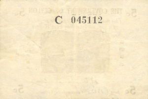 Ceylon, 5 Cent, P42a