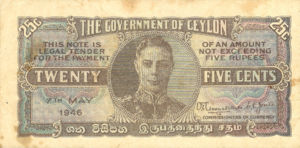 Ceylon, 25 Cent, P44b v1