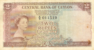 Ceylon, 2 Rupee, P50 v1