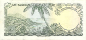East Caribbean States, 5 Dollar, P14h Sign.10