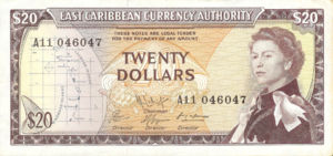 East Caribbean States, 20 Dollar, P15g Sign.09