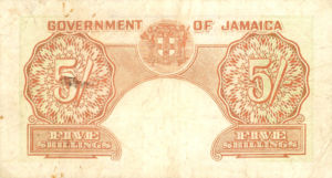 Jamaica, 5 Shilling, P37b v2