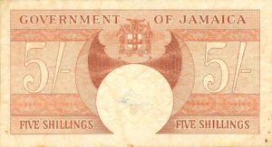 Jamaica, 5 Shilling, P45 v1
