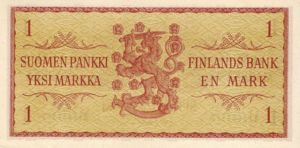 Finland, 1 Markka, P98a Sign.3