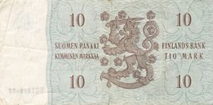 Finland, 10 Markka, P104a Sign.1