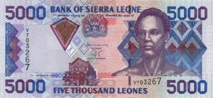 Sierra Leone, 5,000 Leone, P28b